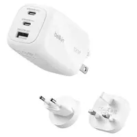 Belkin - BoostCharge Pro GaN charger, 100W, 3 ports, with travel adapter, White – Bild 2