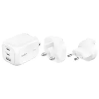Belkin - BoostCharge Pro GaN charger, 100W, 3 ports, with travel adapter, White – Bild 1