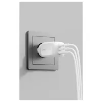 Belkin - BoostCharge Pro GaN Netzteil, 100W, 3 Anschlüsse, mit Reiseadapter, Weiss – Bild 3