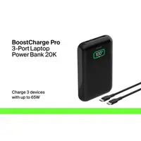 Belkin - BoostCharge Pro Powerbank avec 2x ports USB-C et USB-A 65W + câble USB-C vers USB-C, Noir – Bild 6