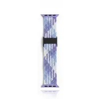 Bracelet Apple Watch tissu 38/40/41mm Violet/Blanc/Bleu – Bild 1