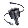 Caricabatterie da auto Baseus Enjoyment Max - 90W doppia porta da USB-C a Lightning, U+C, nero