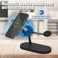 caricabatterie magnetico rapido senza fili 5 in 1 da 15 W nero – Bild 6
