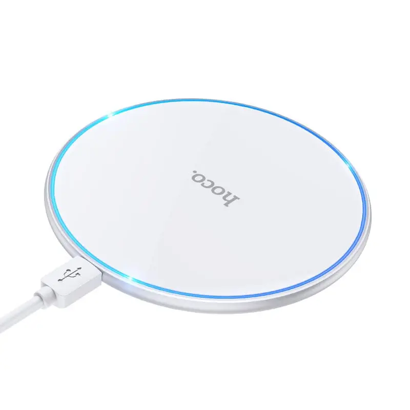 Caricabatterie rapido wireless ultrasottile HOCO CW6 pro bianco