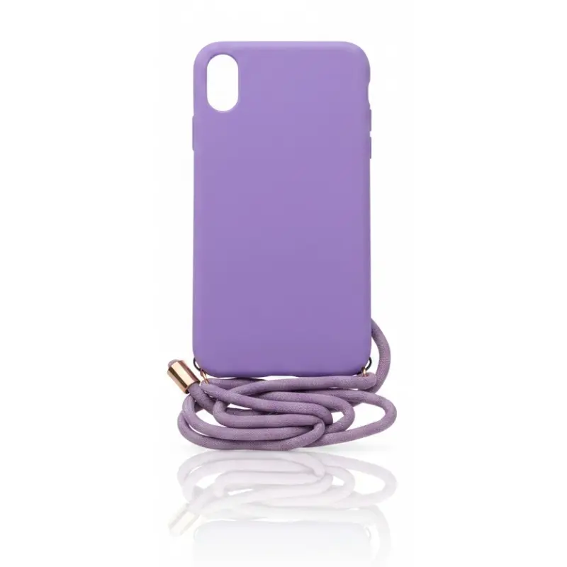 Collana fashion case viola da appendere intorno all'iPhone X/XS