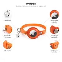 Collare per gatti AirTag - RPD Collare in nylon riflettente con fibbia di sicurezza e campanella, Arancione – Bild 7