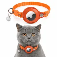 Collare per gatti AirTag - RPD Collare in nylon riflettente con fibbia di sicurezza e campanella, Arancione – Bild 1
