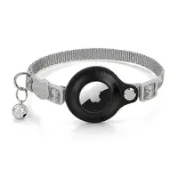 Collier pour chat AirTag - RPD Collier en nylon réfléchissant avec boucle de sécurité et clochette, Gris – Bild 2