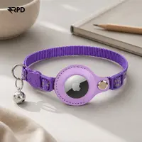 Collier pour chat AirTag - RPD Collier en nylon réfléchissant avec boucle de sécurité et clochette, Violet – Bild 6