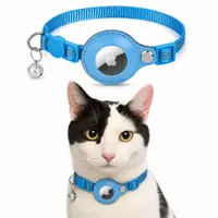 Collier pour chat AirTag - RPD Collier en nylon réfléchissant avec boucle de sécurité et clochette, Bleu – Bild 1