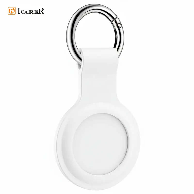 Copertura AirTag - Portachiavi in silicone iCarer, bianco (XYSK001-WH)