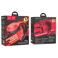Cuffie Bluetooth over-ear HOCO in rosso (W30) – Bild 2