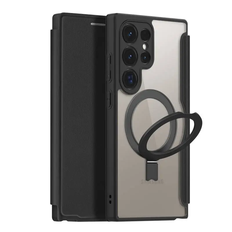 Dux Ducis - Galaxy S24 Ultra- Skin X Pro Series Hülle mit MagSafe und 360° Ring Stand, Schwarz