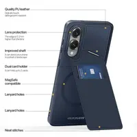 Dux Ducis - Galaxy S25 Edge - Custodia magnetica Rafi II con supporto e slot per carte, blu – Bild 6