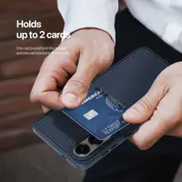 Dux Ducis - Galaxy S25 Edge - Custodia magnetica Rafi II con supporto e slot per carte, blu – Bild 9