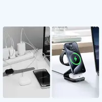 DUZZONA - W21 Qi2 Chargeur magnétique sans fil 3 en 1, noir – Bild 7