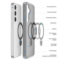 Galaxy S25 Plus - Serie Dux Ducis Yind con Magsafe e funzione stand, grigio – Bild 4