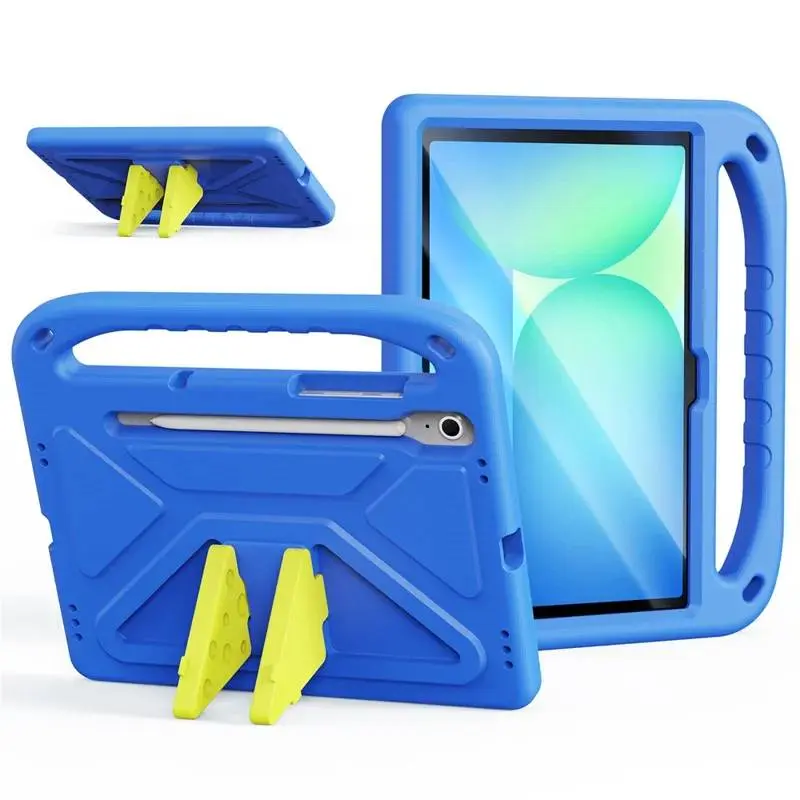 Galaxy Tab S10 Lite/S10 FE/S9/S9 FE/S8/S7/S7 - Dux Ducis Puff Series, étui à rabat relevable, bleu