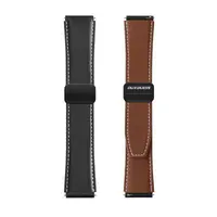 Galaxy Watch - DUX Gadget Series Armband aus echtem Leder (22mm), YA Version Schwarz – Bild 3