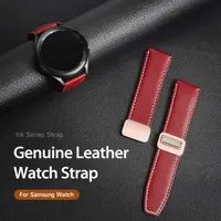 Galaxy Watch - DUX Gadget Series strap made of genuine leather (22mm), YA version red – Bild 5