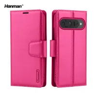 Google Pixel 10 / 10 Pro - Hanman Mill Flip Case mit 3 Kartenfächern, Pink – Bild 1