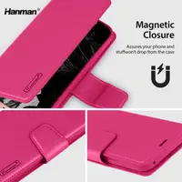 Google Pixel 10 Pro XL - Custodia flip Hanman Mill con 3 scomparti per carte, rosa – Bild 5