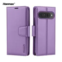 Google Pixel 10 Pro XL - Custodia flip Hanman Mill con 3 slot per carte, viola – Bild 1