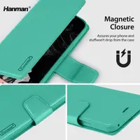 Google Pixel 10 Pro XL - Custodia Hanman Mill con 3 scomparti per carte, turchese – Bild 5