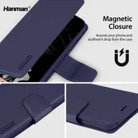 Google Pixel 10 Pro XL - Hanman Mill Flip Case avec 3 emplacements pour cartes, bleu – Bild 5
