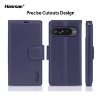 Google Pixel 10 Pro XL - Hanman Mill flip case with 3 card slots, blue – Bild 2