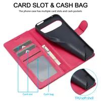 Google Pixel 10 Pro XL - LC.IMEEKE Custodia a portafoglio con 3 scomparti per carte e chiusura magnetica, rosa – Bild 5