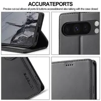 Google Pixel 8 - Etui portefeuille LC.IMEEKE avec 3 emplacements pour cartes & fermeture magnétique, Noir – Bild 6