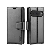 Google Pixel 9 / 9 Pro - Custodia flip Hanman Mill con 3 slot per carte, nero – Bild 1