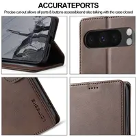 Google Pixel 9 / 9 Pro - LC.IMEEKE Wallet case with 3 card slots & magnetic closure, brown – Bild 6