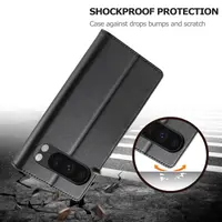 Google Pixel 9 / 9 Pro - LC.IMEEKE Wallet Etui mit 3 Kartenfächern & Magnetverschluss, Schwarz – Bild 5