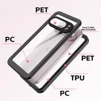 Google Pixel 9 Pro - Redpepper IP68 FS Series Waterproof Outdoor Case, black – Bild 4