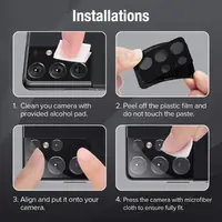 Google Pixel 9 - Tempered Glass / verre blindé caméra arrière - entièrement noir – Bild 6