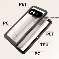 Google Pixel 9A - Custodia impermeabile per esterni Redpepper IP68 Serie FS, nero – Bild 9