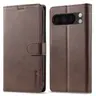 Google Pixel 9A - LC.IMEEKE Custodia a portafoglio con 3 scomparti per carte e chiusura magnetica, marrone