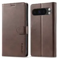 Google Pixel 9A - LC.IMEEKE Wallet Etui mit 3 Kartenfächern & Magnetverschluss, braun – Bild 1