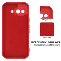 Google Pixel 9A - Silicone protective case, red – Bild 2