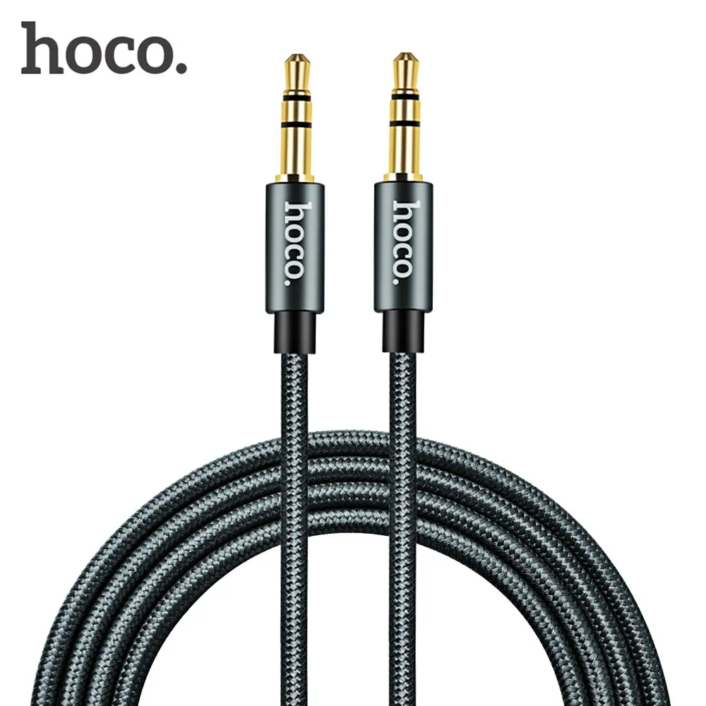 Hoco AUX Kabel 1 Meter, UPA02 AUX Spring Audio, schwarz