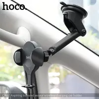 Hoco CA60 Aspiring infrared sensor wireless charging car holder, black – Bild 9