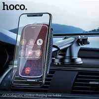 Hoco CA75 Magnetic wireless charging car holder, schwarz – Bild 8