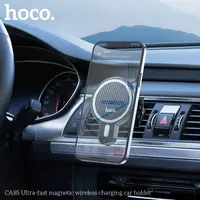 Hoco CA85 Ultra-fast magnetic wireless charging car holder, schwarz – Bild 7
