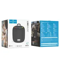 Hoco HC14 portable wireless speaker avec lumière annulaire RGB noir – Bild 2