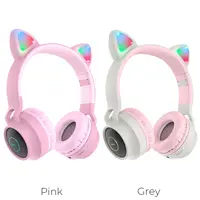 HOCO Oreilles de chat Bluetooth on-ear écouteurs en rose (W27) – Bild 2