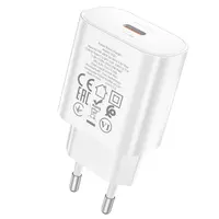 Hoco PD25W Charger (N22) - Hoco Ladestecker, Schnellladegerät aus Kunststoff, weiss – Bild 2