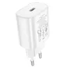 Hoco PD25W Charger (N22) - Prise de charge Hoco, chargeur rapide en plastique, blanc