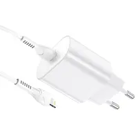Hoco - PD25W Ladegerät Set mit Lightning-zu-Type-C Kabel, kompatibel mit iPhone, weiss – Bild 5